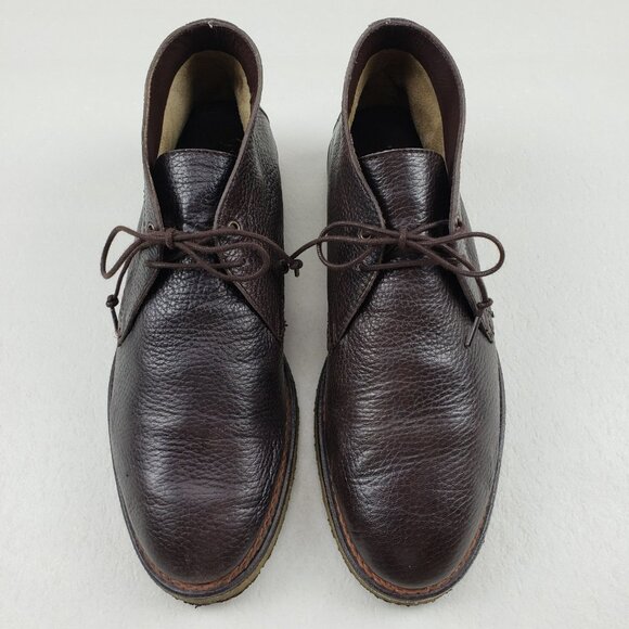 Taft Brown Leather Chukka Boot Mens 9 EU 42 Lace Up Gum Sole Shoe Handmade Spain - Picture 4 of 15